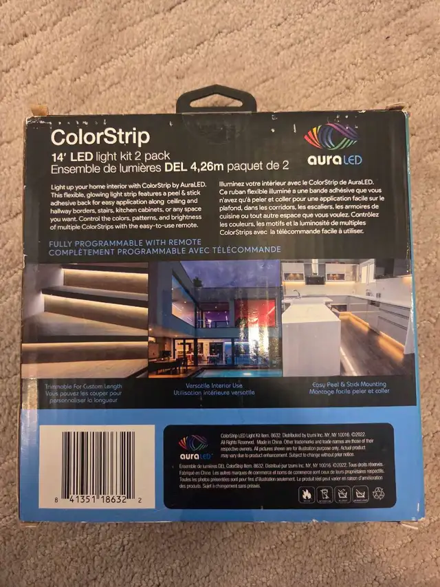 NIB 14 ft 2 pack LED COLOURED LIGHTS W/ REMOTE528477351283281921