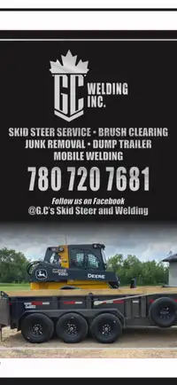 Skid steer services for hire.
