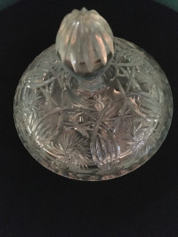 Vintage Crystal Covered Candy Dish