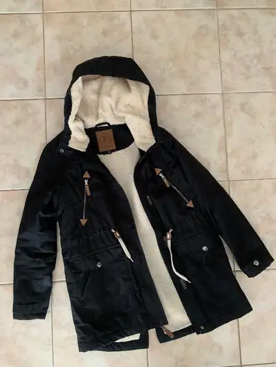 Manteau hiver noir femme taille moyenne Bad Bones, View more