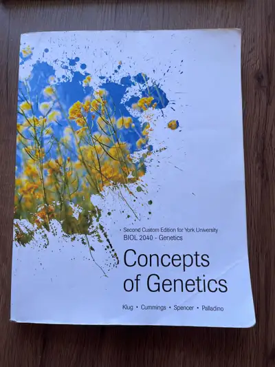 Slightly used Pearson Concepts of Genetics second edition textbook from York University