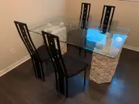 Dining Table and 4 Chairs - Great condition & design