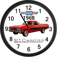 1968 Chevrolet El Camino (Red) Custom Wall Clock - Brand New
