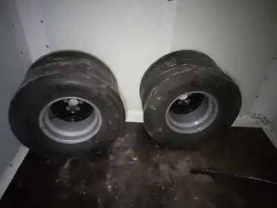 I got lots of rims and tires here lots of old school sets o 14 and 15 inch all mostly bolt and unive...