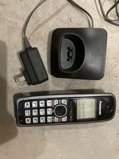 Panasonic landline wireless phone with charger, View more