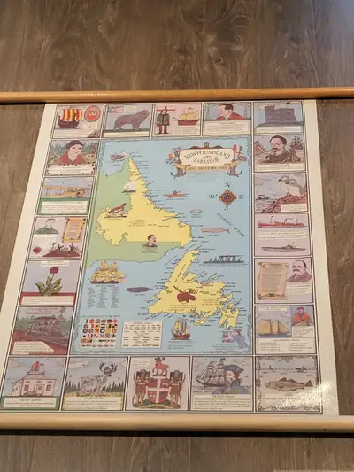 - carte pastifiée produite lors du 500ième anniversaire de la découverte de Terre-neuve et du Labrad...