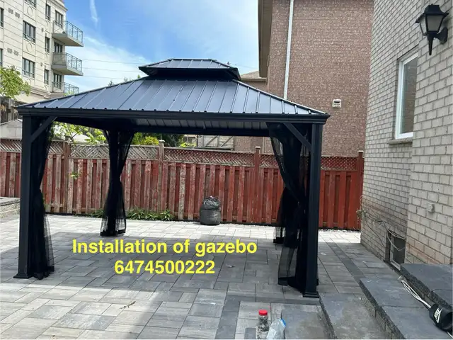 installation of gazebo in Patio & Garden Furniture in Markham / York Region - Image 6