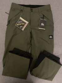 Brand new men's Quiksilver Mission Gore-Tex Snow Pants medium