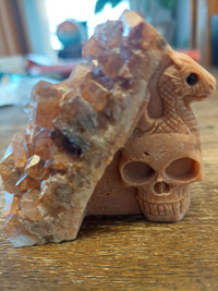 Hand carved crystal skull