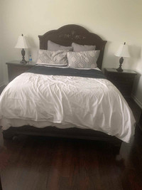 Queen bed set Solidwood [MOVING SALE]