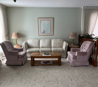 SKLAR-PEPPLER 3 cushion couch and matching chairs