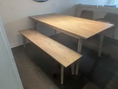 Structube Nelson Dining Table and Bench, View more