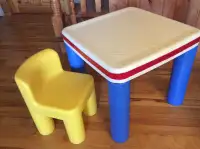 Table et chaise pour enfant (jouet)
