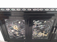 Vintage Lacquer Mother of Pearl chest