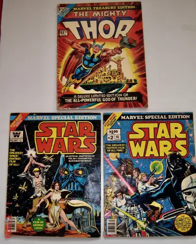 Vintage Classic Star Wars & Thor Comic Books - Large Format!, View more
