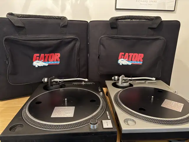 Pair of Upgraded Technics SL-1200MK2s with Cases in Performance & DJ Equipment in Calgary - Image 2
