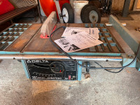 Delta table saw - great condition w stand & accessories