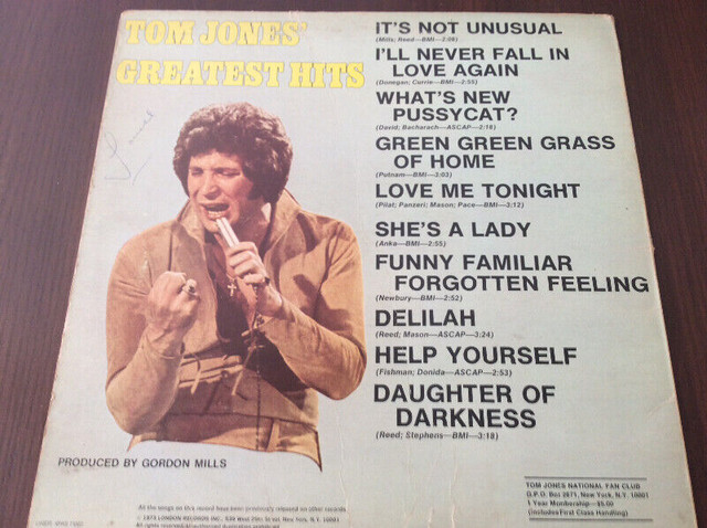 Disque vinyle «Tom Jones’Greatest Hits» 1974, Parrot London dans Art et objets de collection  à Ouest de l’Île - Image 2