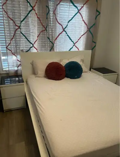 Queen Size Bed with Two Nightstands , View more