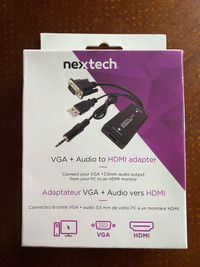 FREE Nexxtech VGA + Audio to HDMI adapter
