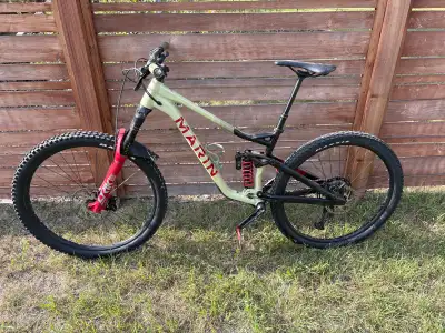 I'm selling my Marin Alpine Trail XR, a full suspension mountain bike that's ready for the trails! T...