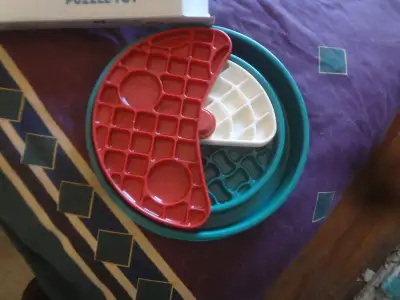 Un puzzle QI pour chien de niveau moyen (niveau 1 et 2) et une mangeoire lente combinés – Idéal pour...