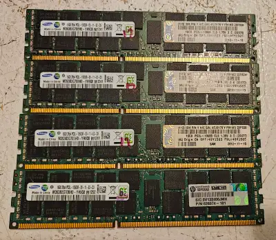 64GB (4x16GB) 2Rx4 PC3L-10600R ECC REG RAM Server / Workstation, View more