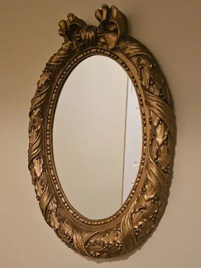 BRIGHT OVAL WALL - MOUNTED MIRROR, View more