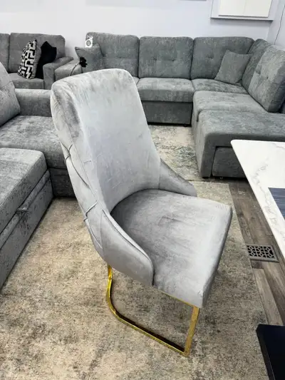 New Sleek Grey Chair (Set of 2) Grand Sale Begin, View more