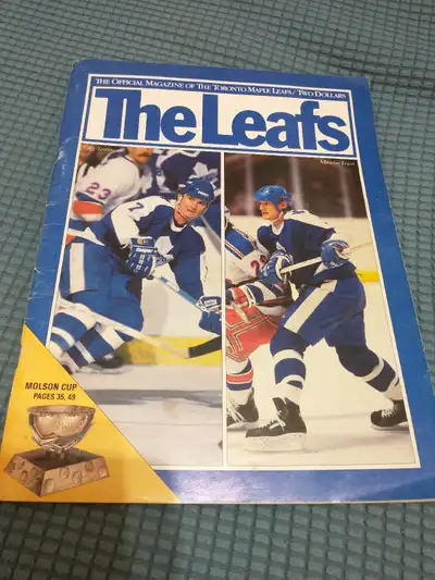 1985 NHL The Leafs program vs Buffalo Sabres, View more