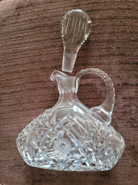 Vintage Cornflower Crystal Decanter