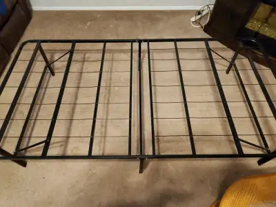Foldable Bed Frame Twin Size with Mattress $80, View more