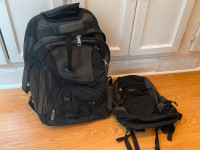 MEC large rolling backpack with daypack