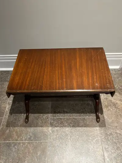 Vintage Walnut Drop Leaf Coffee Table, View more