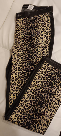 WOMENS GUESS LEOPARD JEANS NEW