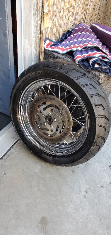 Harley-Davidson  Dyna rear wheel complete in Motorcycle Parts & Accessories in Winnipeg