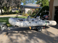 Sea Eagle  380, Nissan 20 hp , Electric start and trailer