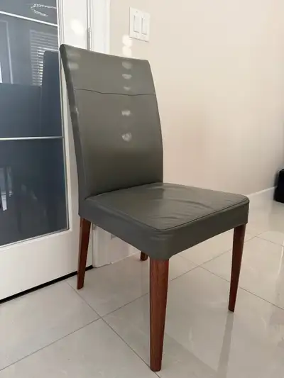 High Back Dining Chairs with Faux Leather x 6, View more