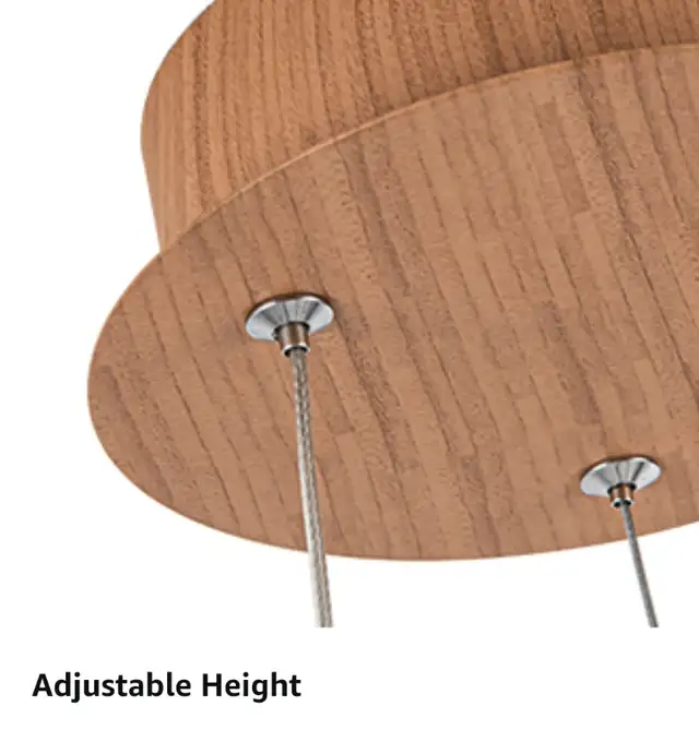 NEW MAYNA Modern LED Pendant Light Chandelier in Wood Finish in Indoor Lighting & Fans in London - Image 10