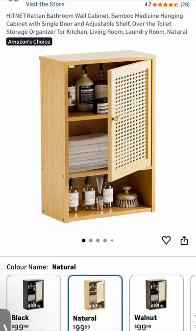 Brand New And Rattan Bathroom Cabinet, View more