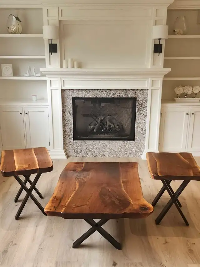 Set of Live Edge Black Walnut Coffee Tables - Quality Heavy62863278366210122