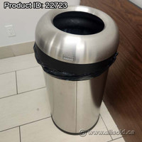 simplehuman Open Top Brush Silver Stainless Steel Garbage Can