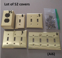 Retro Light Switch and Outlet Cover Lot - Gold, Lot of 52