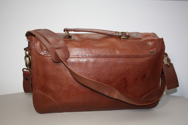 Ralph Lauren leather messenger bag suitcase Polo blue label in Men's in Barrie - Image 3