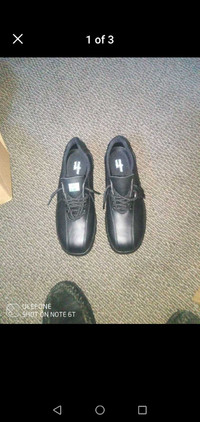 New steel toe black shoes 