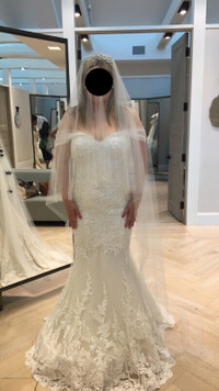 Kleinfeld Cathedral Length Veil With Blusher