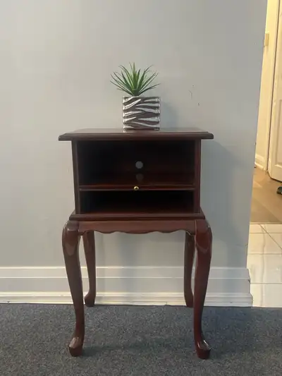 Solid Wood Accent / Bedside Table – Compact Size, View more