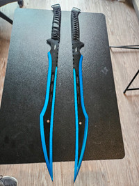 Dual Cosplay Blades Electric Blue