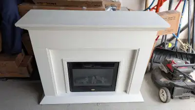white mantle with fireplace, View more