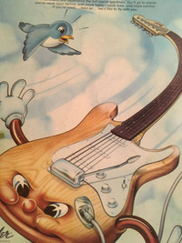 Cartoon guitar fender stratocaster